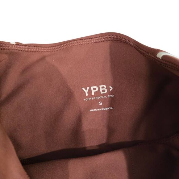 Abercrombie YPB Ankle Leggings Women's Small‎ Red Brown Waist Stretch - Picture 4 of 6